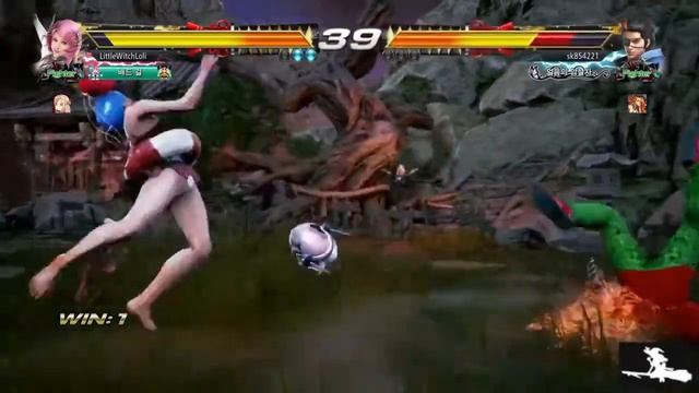 PS4 Tekken7 Loli (Alisa) vs Hwoarang,Steve (+Ragequit)