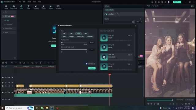 Participate in Filmora AI Activity Music Generator | FILMORA 13