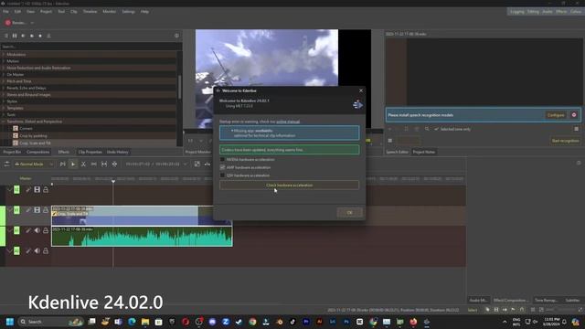 Kdenlive Mendukung GPU AMD Terbaru? Test Kdenlive Versi 23.04.0 dan 24.02.0