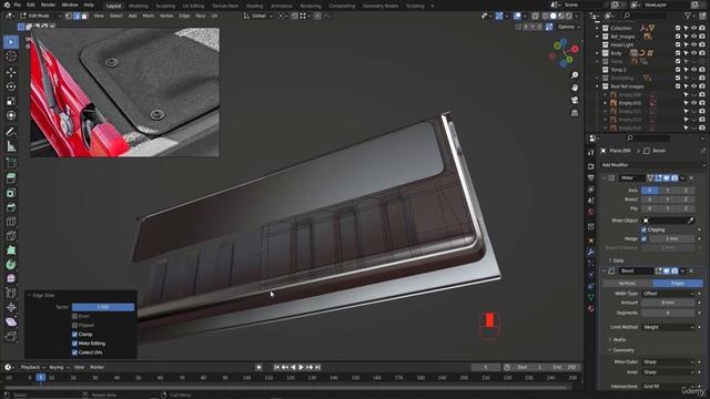 103 - Моделирование деталей двери багажника