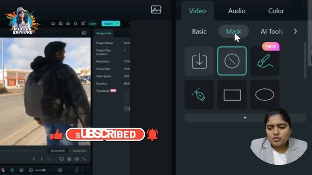 Wondershare Filmora AI Mask Tool Tutorial For Beginners in 3 Minutes (Tamil)