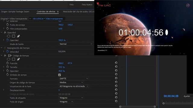 Cómo añadir un crónometro a tu video en Premiere