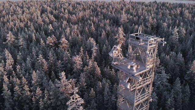 Winter cover over masts at Sodankyla Finland