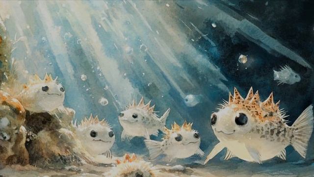 В океане синем-синем (мульт песенка детям ❤️🐳🐬)