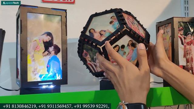 Sublimation Printing LED Rotating photo Frame, Hexagon Lamp, | ApparelTech