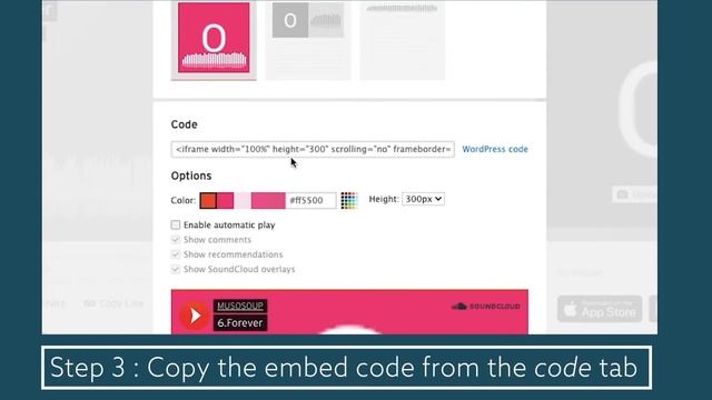 HOW TO GET EMBED CODES FROM SOUNDCLOUD RELEASES