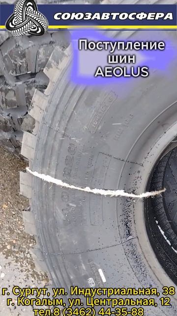 Поступление шин Аеолус