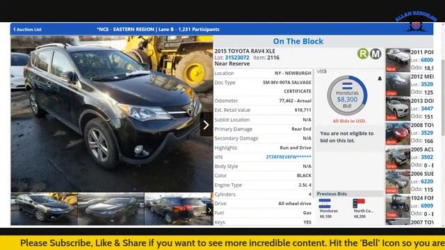 Copart Night Cap Sales Live.