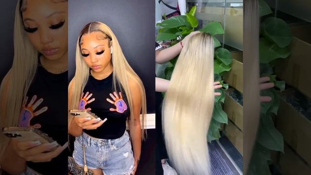 1b/613 Ombre Blonde Straight Lace Front Wig | MSLULA HAIR