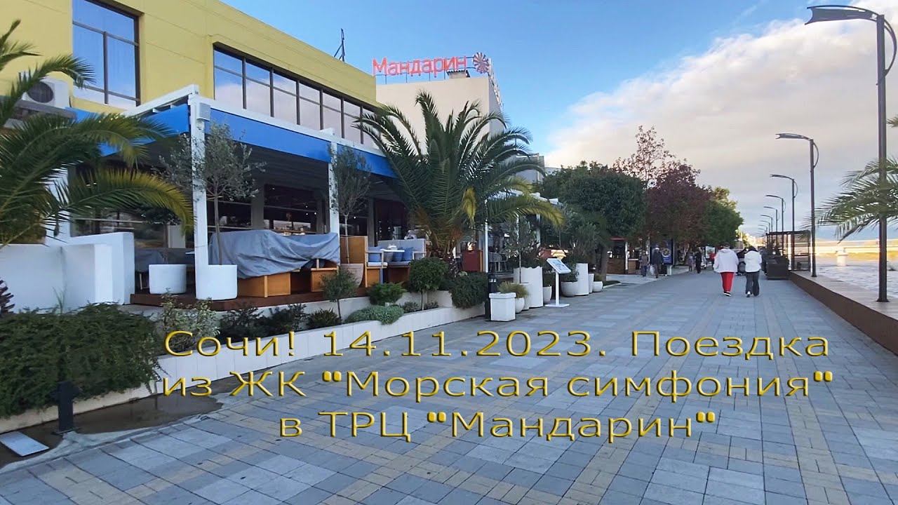 Сочи! 14.11.2023. Дорога из ЖК "Морская симфония" в ТРЦ "Мандарин"