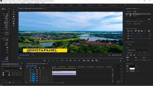 Essential Graphic panel Adobe Premiere Pro tutorial for beginners