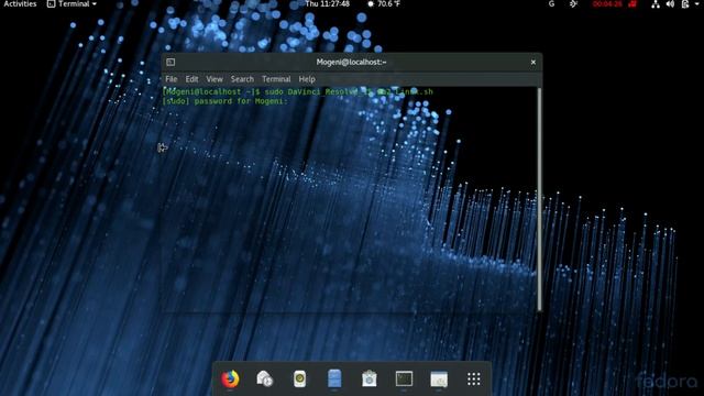 Installation and initial start-up of the video editor DaVinci Resolve