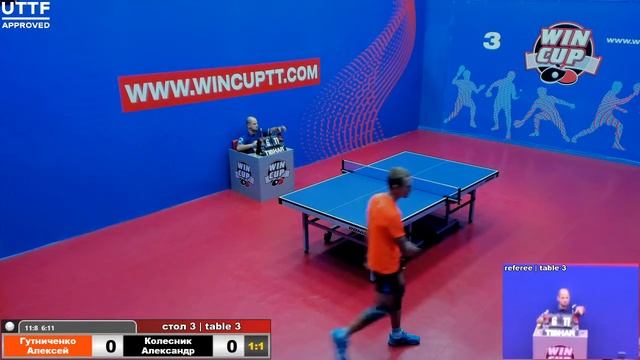 Гутниченко Алексей 1-3  Колесник Александр  Турнир Восток 5  WIN CUP 12.11.20  Зал 3