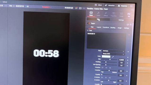 Countdown timer (Time Code) Davinci Resolve shaking bug fix tutorial
