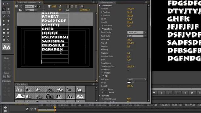 Tutorial Adobe Premiere Pro Cs6 Como hacer titulos de credito animados - Español