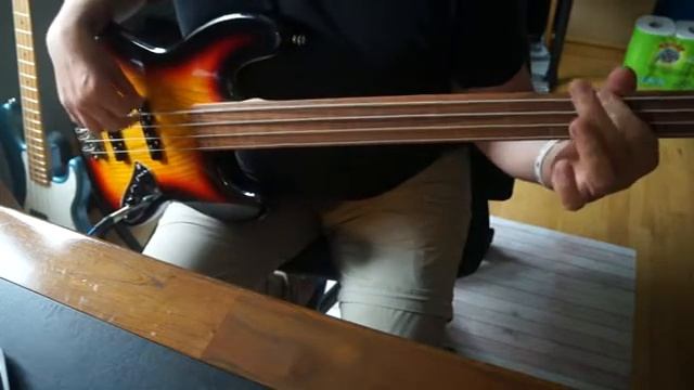 Fretless bass (€150 - Harley Benton JB-40FL) cover of Hey You by Pink Floyd