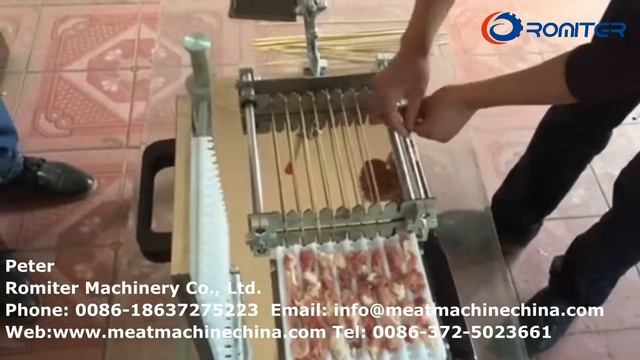 Manual Type BBQ Meat Skewer Machine for Sale