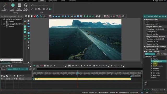 How To Apply LUT effect with Vsdc Free Video Editor