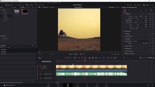 Smart Reframe in Davinci resolve 17 I Part-10 | Shiju Balagopalan Film School