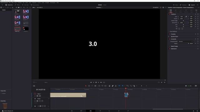 Dynamic Countdown Timer Decimals Preset DaVinci Resolve