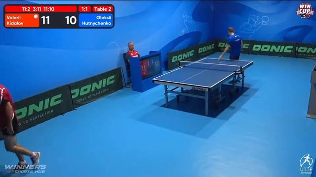 00:45 Valerii Kidalov 2-3 Oleksii Hutnychenko West 6 WIN CUP 09.08.2022 | TABLE TENNIS WINCUP