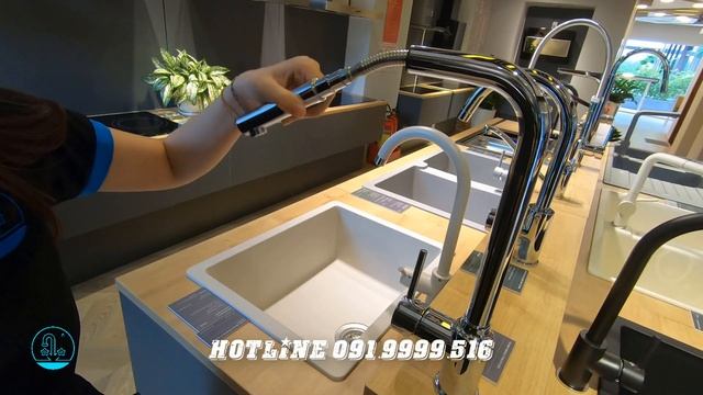 KIMQUOCTIEN.COM I Vòi rửa chén Hafele TITUS HT-C319 570.50.290 + Vòi rửa chén BLANCO MIDA 569.04.24