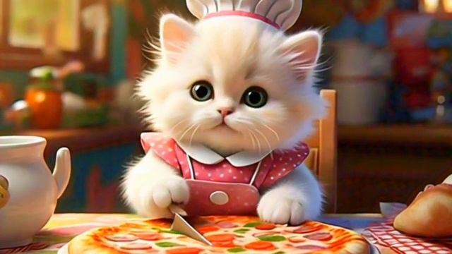 КОТЯТА ГОТОВЯТ ПИЦЦУ  🍕🍕