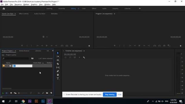 How To Create A New Bin Using Keyboard Shortcuts In Adobe Premiere Pro