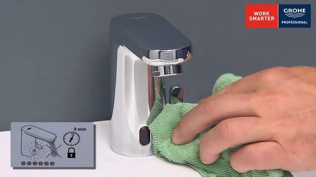 Rengøringsfunktion på berøringsfrit armatur