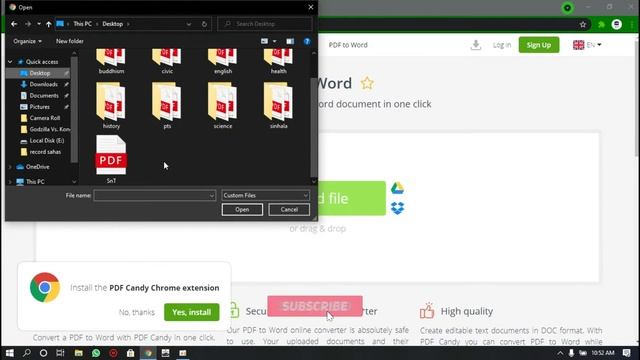 How to convert PDF to WORD sinhala