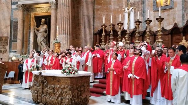 Pentecost at the Pantheon in Rome, Italy