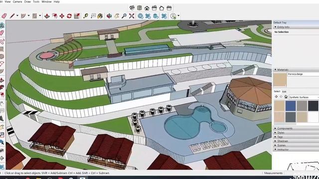 RESORT DESIGN IN 3D SKETCHUP.