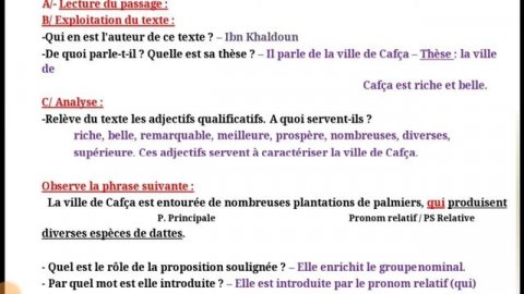 4AM projet 1 séquence 1 Grammaire