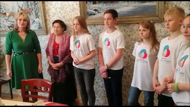 Герой Советского Союза Б.К Кузнецов в свой день рождения дает наказ школьникам. 26 декабря 2019 г