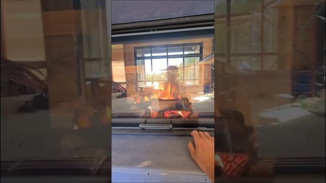 Сдаём камин с туннельной топкой Астов ПТ10057 под чистовую  отделку широкоформатным керамогранитом!