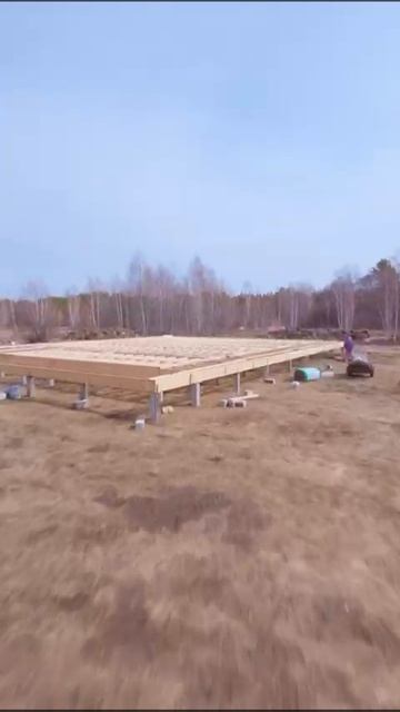 Деревянный ростверк на ЖБ сваях. СК Ковкин Дом. Фундамент Барнаул.