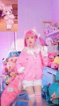 Nyan dance #asian #cute #girl #cosplay #loli