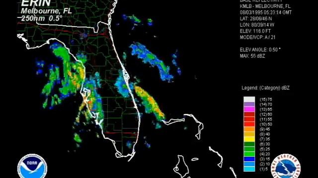 1995 Erin - Melbourne, FL WSR-88D Radar Animation