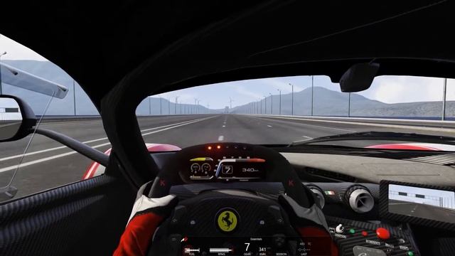 Top speed Ferrari FXX K 0-340 Km