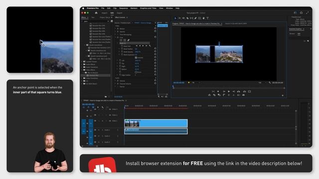 How to change one side in a mask in Premiere Pro