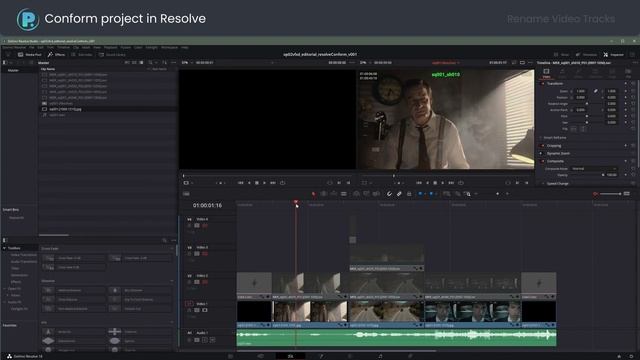 Conform Project in DaVinci Resolve with OpenPype / AYON