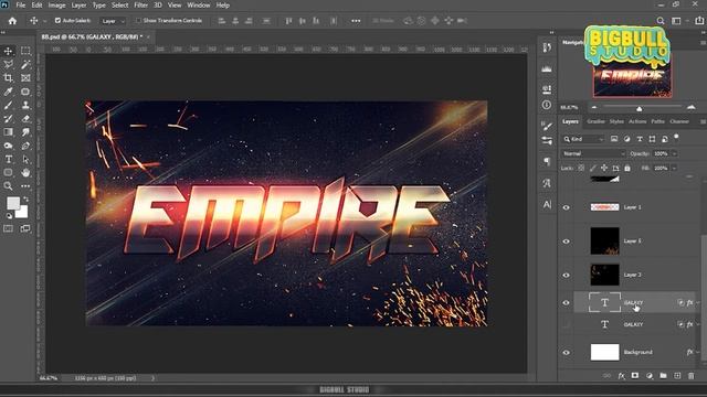 GALAXY 3D Text Editable Photoshop | FREE PSD Style 6
