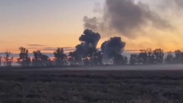 Иностранный боевик всу заснял кадры удара Су-34 ВКС РФ ФАБами по посадке.