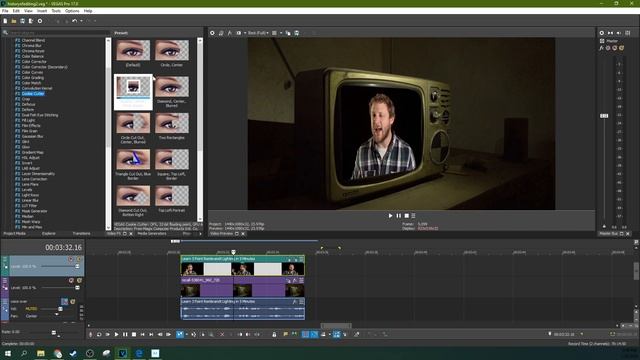 Vegas Pro 17, Video on TV Effect