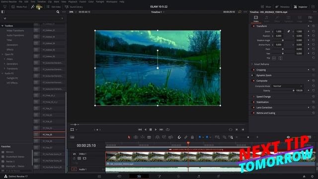 How To Fix The Angle Of The Video (in Davinci Resolve) If The Camera Fell On Its Side While Shootin