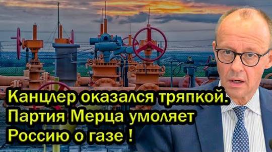 Партия Мерца умоляет Россию о поставках газа. Канцлер оказался тряпкой