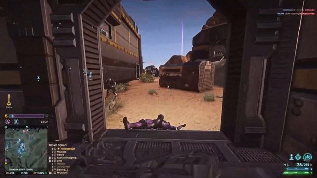 Planetside 2 Infiltrator Cyclone Samurai: 13 Kills @ Crimson Bluff slashing people before dying