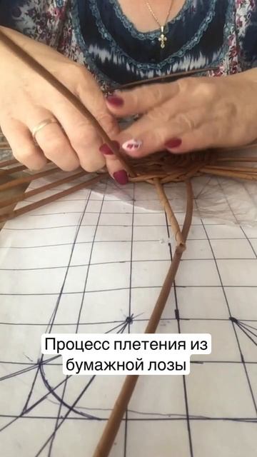 Процесс плетения из бумажной лозы