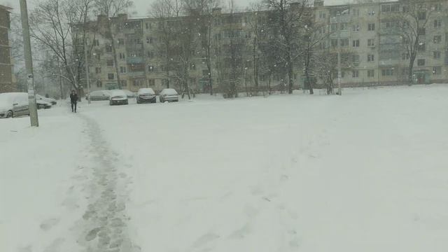 А у нас снег.А у Вас?