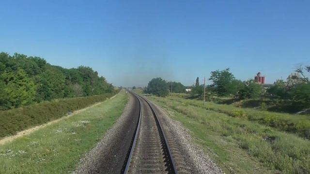 Прикрассный Вид С хвоста Тамбура Д1 Перегон Чернобаевка - Херсон. Прибытие В Херсон:)